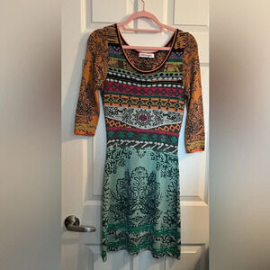 AldoMartins  knit dress geometrical print